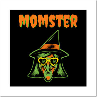 Momster Witch Scary Halloween Posters and Art